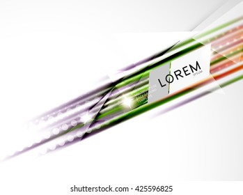 Shiny straight lines abstract background. Glossy multicolored stripes