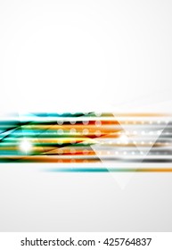 Shiny straight lines abstract background. Glossy multicolored stripes