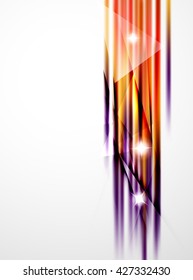 Shiny straight lines abstract background. Glossy multicolored stripes