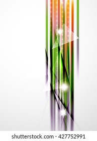 Shiny straight lines abstract background. Glossy multicolored stripes