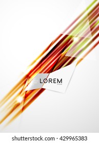 Shiny straight lines abstract background. Glossy multicolored stripes