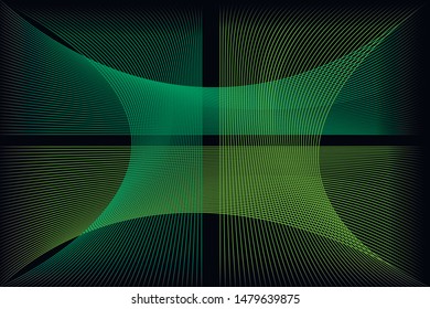 Shiny straight lines on dark background, techno digital modern template. Vector background.Neon glowing techno lines, hi-tech futuristic abstract background template with square shapes