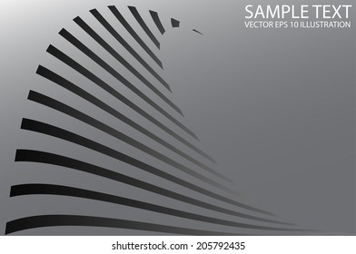 Shiny striped futuristic background illustration - Vector abstract silver background template