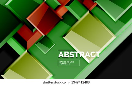 Shiny style geometric background, vector