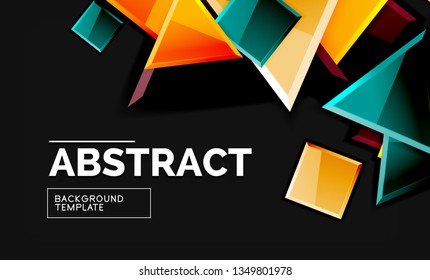 Shiny style geometric background, vector