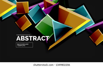 Shiny style geometric background, vector