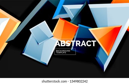 Shiny style geometric background, vector