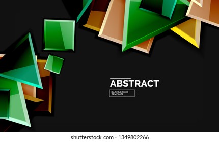 Shiny style geometric background, vector
