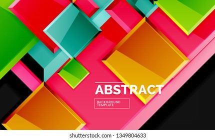 Shiny style geometric background, vector