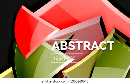Shiny style geometric background, vector