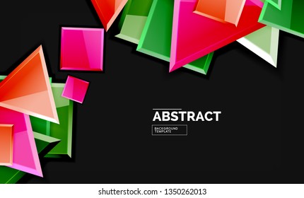Shiny style geometric background, vector