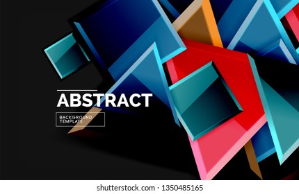 Shiny style geometric background, vector