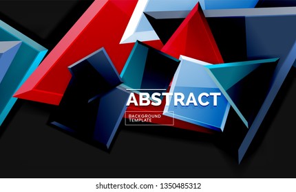 Shiny style geometric background, vector