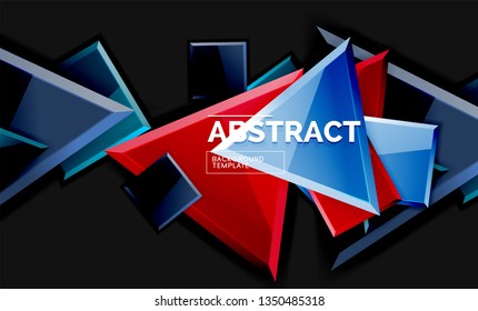 Shiny style geometric background, vector