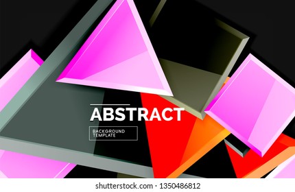 Fondo geométrico brillante, vector