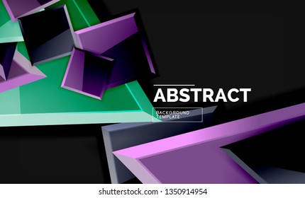 Geometrischer, glänzender Hintergrund, Vektorgrafik