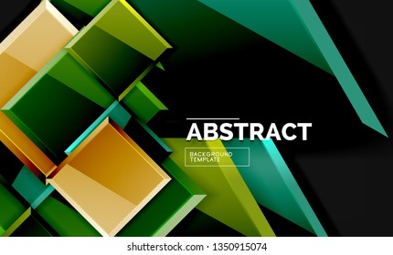 Shiny style geometric background, vector