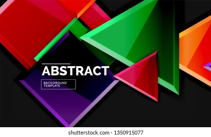 Shiny style geometric background, vector
