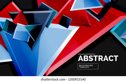 Shiny style geometric background, vector