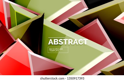 Shiny style geometric background, vector