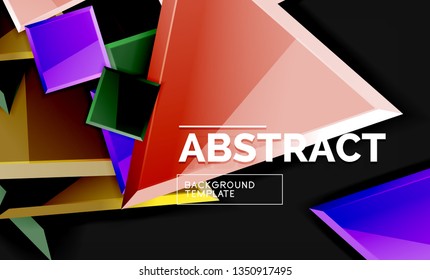 Shiny style geometric background, vector