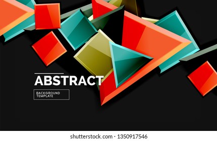 Shiny style geometric background, vector