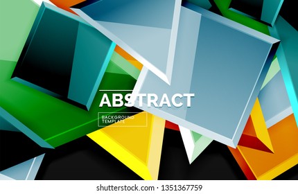 Plano de fundo geométrico de estilo brilhante, vetor