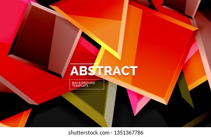 Shiny style geometric background, vector