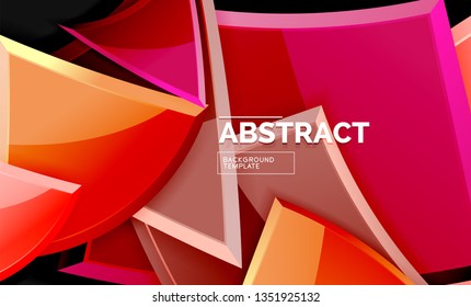 Shiny style geometric background, vector