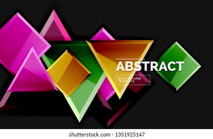 Shiny style geometric background, vector