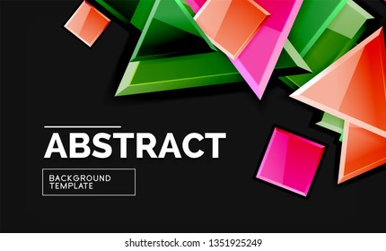 Shiny style geometric background, vector