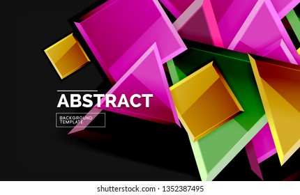 Shiny style geometric background, vector