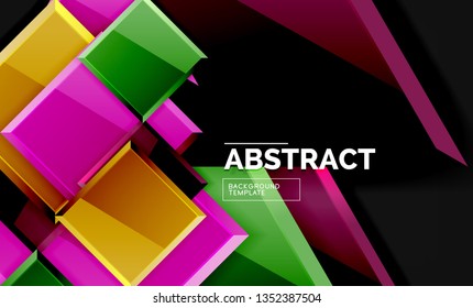 Shiny style geometric background, vector