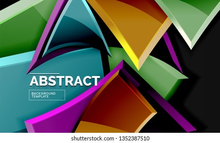 Shiny style geometric background, vector