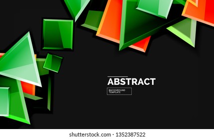 Shiny style geometric background, vector