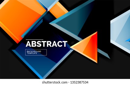 Shiny style geometric background, vector