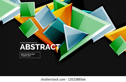 Fondo geométrico brillante, vector