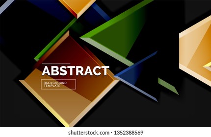 Fondo geométrico brillante, vector