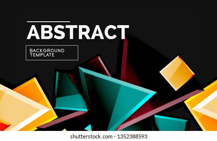 Shiny style geometric background, vector