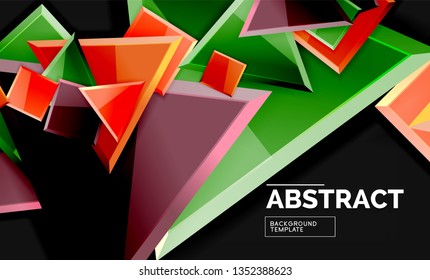 Shiny style geometric background, vector