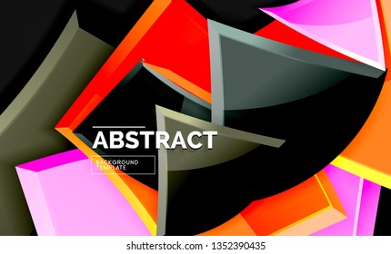 Shiny style geometric background, vector