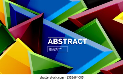 Shiny style geometric background, vector