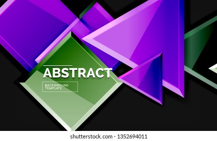Shiny style geometric background, vector