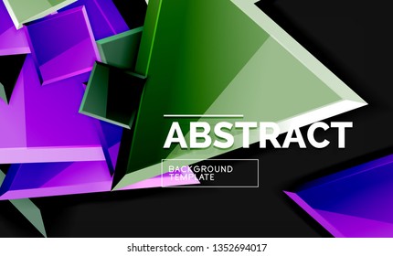 Shiny style geometric background, vector