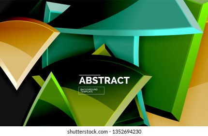 Shiny style geometric background, vector