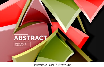 Geometrischer, glänzender Hintergrund, Vektorgrafik