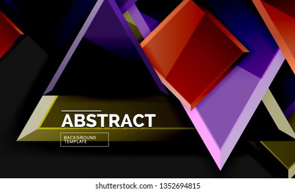 Shiny style geometric background, vector