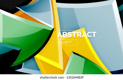 Geometrischer, glänzender Hintergrund, Vektorgrafik