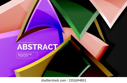 Shiny style geometric background, vector
