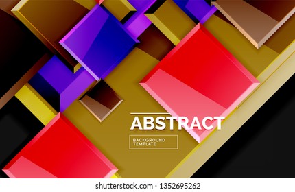 Shiny style geometric background, vector